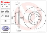 09.6732.20 Brzdový kotouč PRIME LINE BREMBO