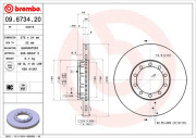 09.6734.20 Brzdový kotouč PRIME LINE BREMBO