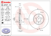 09.6747.10 Brzdový kotouč PRIME LINE BREMBO