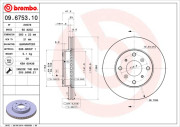 09.6753.10 Brzdový kotouč PRIME LINE BREMBO