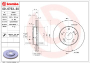 09.6753.30 Brzdový kotouč PRIME LINE BREMBO