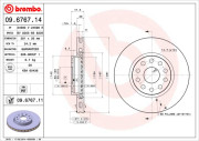 09.6767.11 Brzdový kotouč COATED DISC LINE BREMBO