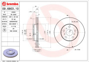 09.6803.10 Brzdový kotouč PRIME LINE BREMBO