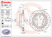 09.6841.1X Brzdový kotouč BEARING DISC LINE BREMBO