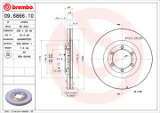 09.6866.10 Brzdový kotouč PRIME LINE BREMBO