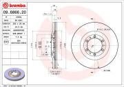 09.6866.20 Brzdový kotouč PRIME LINE BREMBO