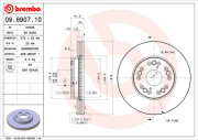 09.6907.10 Brzdový kotouč PRIME LINE BREMBO