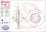 09.6997.10 Brzdový kotouč PRIME LINE BREMBO