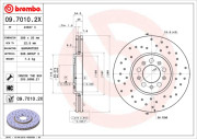 09.7010.2X Brzdový kotouč BEARING DISC LINE BREMBO