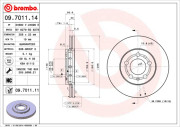 09.7011.11 Brzdový kotouč COATED DISC LINE BREMBO