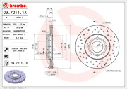 09.7011.1X Brzdový kotouč BEARING DISC LINE BREMBO