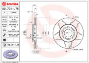 09.7011.75 Brzdový kotouč BREMBO MAX LINE BREMBO