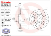 09.7012.1X Brzdový kotouč BEARING DISC LINE BREMBO