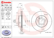 09.7131.11 Brzdový kotouč COATED DISC LINE BREMBO