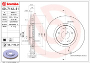 09.7142.31 Brzdový kotouč COATED DISC LINE BREMBO