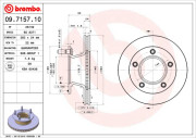 09.7157.10 BREMBO brzdový kotúč 09.7157.10 BREMBO