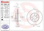 09.7292.34 Brzdový kotouč PRIME LINE BREMBO