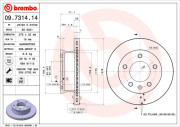 09.7314.14 Brzdový kotouč PRIME LINE BREMBO