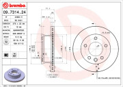 09.7314.24 Brzdový kotouč PRIME LINE BREMBO