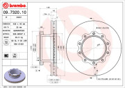 09.7320.10 BREMBO brzdový kotúč 09.7320.10 BREMBO