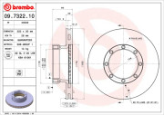 09.7322.10 Brzdový kotouč PRIME LINE BREMBO