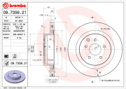 09.7356.21 Brzdový kotouč COATED DISC LINE BREMBO