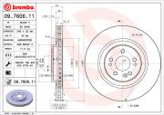 09.7606.11 Brzdový kotouč COATED DISC LINE BREMBO