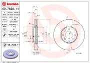 09.7628.14 Brzdový kotouč PRIME LINE BREMBO