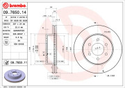 09.7650.11 Brzdový kotouč COATED DISC LINE BREMBO