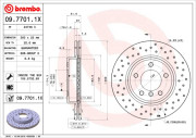 09.7701.1X Brzdový kotouč BEARING DISC LINE BREMBO