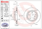 09.7702.11 Brzdový kotouč COATED DISC LINE BREMBO