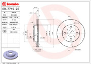 09.7719.20 BREMBO brzdový kotúč 09.7719.20 BREMBO