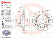 09.7727.1X Brzdový kotouč BEARING DISC LINE BREMBO