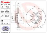 09.7728.11 BREMBO brzdový kotúč 09.7728.11 BREMBO