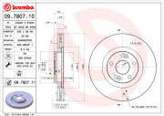 09.7807.11 BREMBO brzdový kotúč 09.7807.11 BREMBO