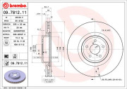 09.7812.11 Brzdový kotouč COATED DISC LINE BREMBO