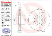 09.7880.11 Brzdový kotouč COATED DISC LINE BREMBO