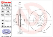 09.7880.21 Brzdový kotouč COATED DISC LINE BREMBO