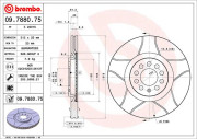 09.7880.75 Brzdový kotouč BREMBO MAX LINE BREMBO