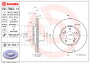 09.7932.11 Brzdový kotouč COATED DISC LINE BREMBO