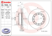 09.7956.10 BREMBO brzdový kotúč 09.7956.10 BREMBO