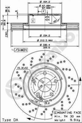 09.7960.11 Brzdový kotouč COATED DISC LINE BREMBO