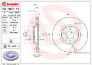 09.8003.10 Brzdový kotouč PRIME LINE BREMBO