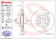 09.8004.31 Brzdový kotouč COATED DISC LINE BREMBO