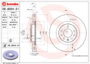 09.8004.51 Brzdový kotouč COATED DISC LINE BREMBO