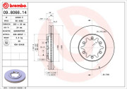 09.8066.14 BREMBO brzdový kotúč 09.8066.14 BREMBO