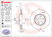 09.8137.11 Brzdový kotouč COATED DISC LINE BREMBO