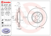 09.8137.30 Brzdový kotouč PRIME LINE BREMBO