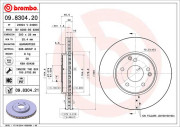 09.8304.20 Brzdový kotouč PRIME LINE BREMBO