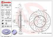 09.8304.2X Brzdový kotouč BEARING DISC LINE BREMBO